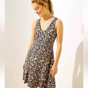 Lift size 14 cotton navy floral tank dress